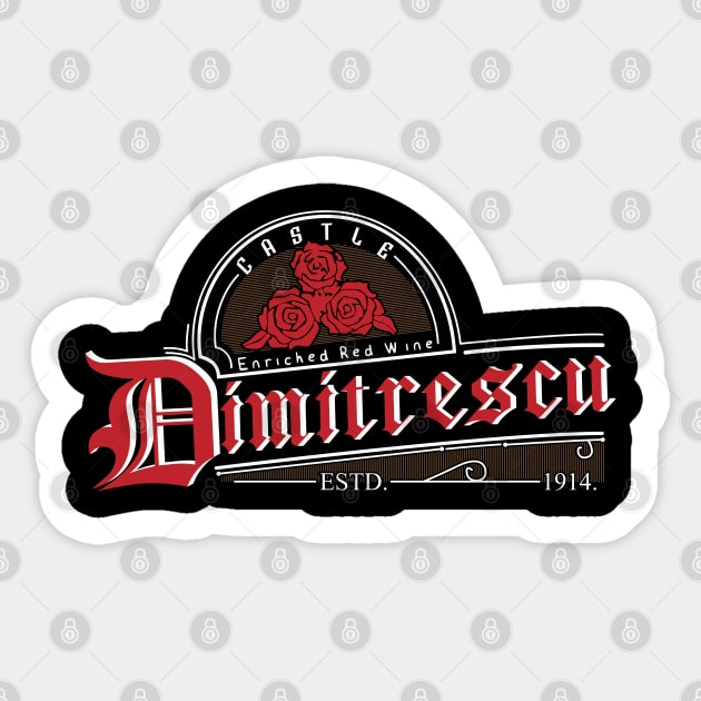 Lady Dimitrescu Castle Sticker by Realthereds